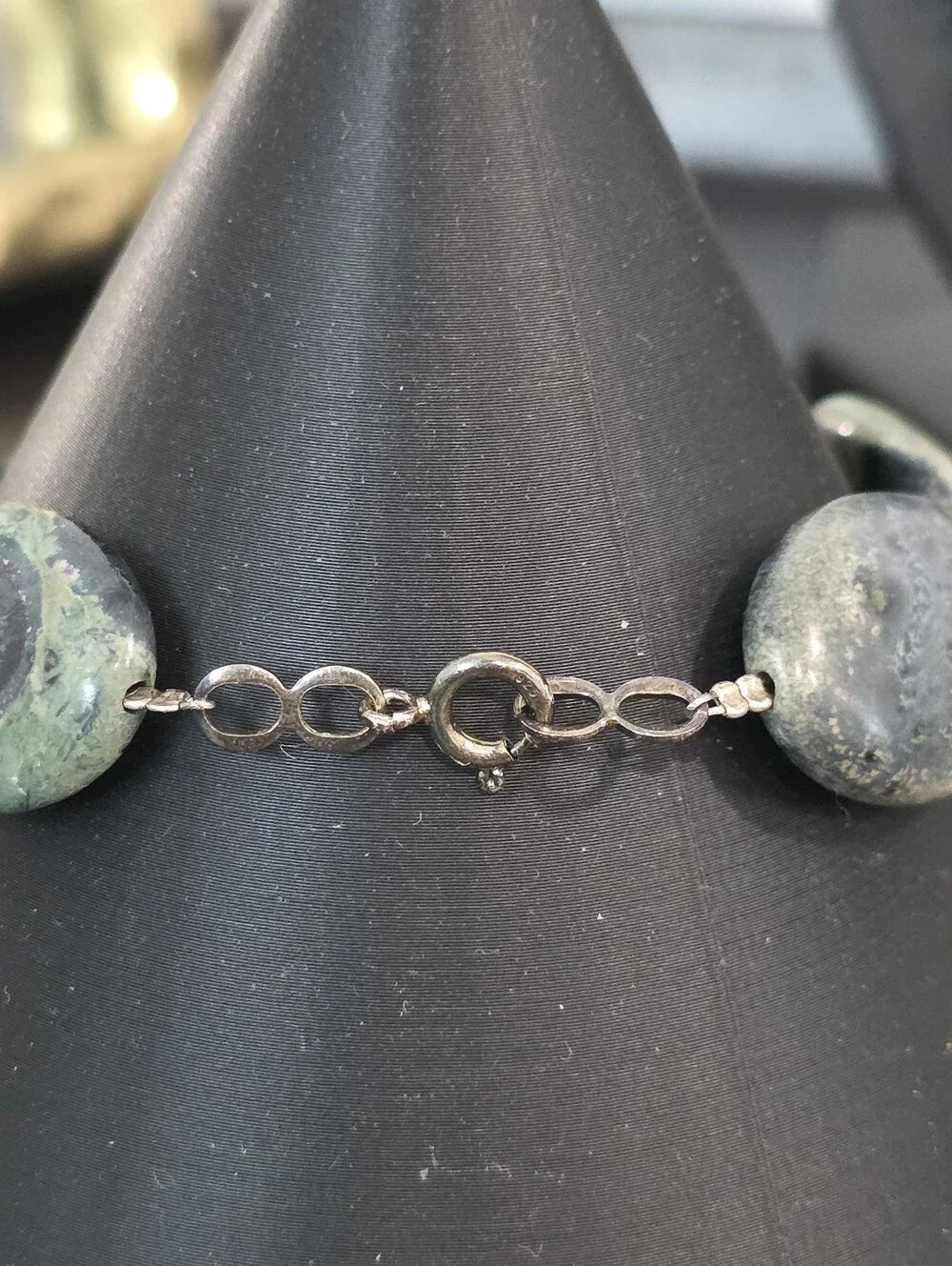 Natural Kambaba Jasper Statement Necklace & Bracelet Matching Set